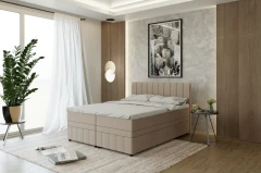 AVALON Boxspringbett 160x200 Stoff Beige - Fancy 11