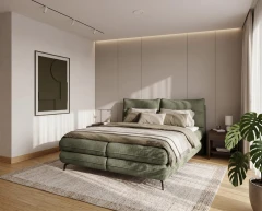 Boxbett VERSE - Grün, Artico Moss, 180x200, Topper VISCO