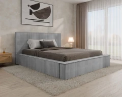 Polsterbett SANA – modernes Bett mit Bettkasten 160x200 Grau