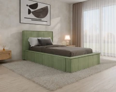 Polsterbett SANA – modernes Bett mit Bettkasten 100x200 Mint