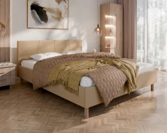 Polsterbett ALMORE Elegantes Polsterbett  - Braun, Haiti 03, 160x200